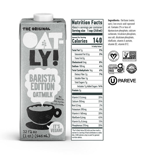 Oatly Barista Edition Oatmilk - 6 x 32 fl oz