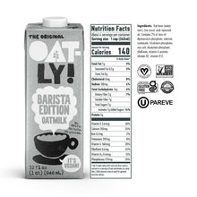 Oatly Barista Edition Oat Milk - Crafted for Coffee | Dairy-Free, Plant-Based, Shelf-Stable Milk that makes Perfect Foam (32 oz, 6-pack)