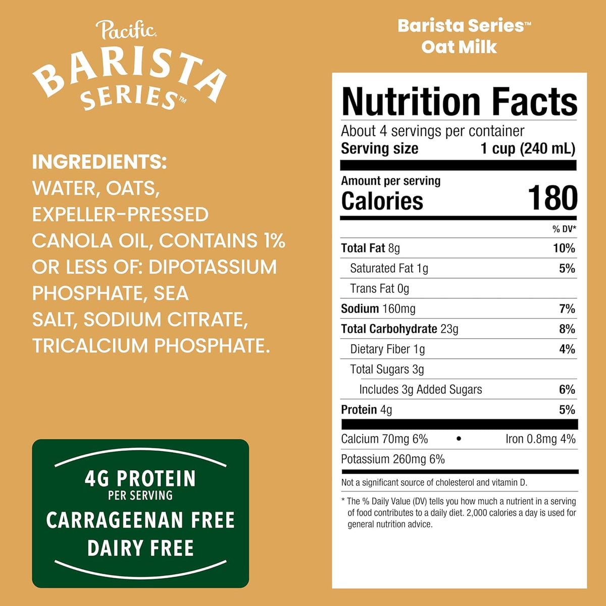 Pacific Foods Barista Series Oat Original - 6 x 32 fl oz - View 2