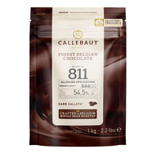 Callebaut No 811 Finest Belgian Dark Chocolate Callets Couverture 54.5% - 1Kg-2.2 lbs