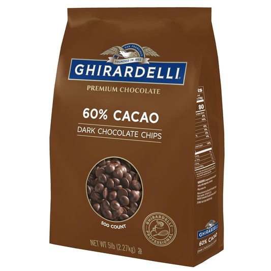 Ghirardelli 60% Cacao Bittersweet Chocolate Chips - 5 lb Bag