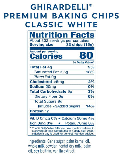 Ghirardelli Classic White Chips - 10 lb - View 2