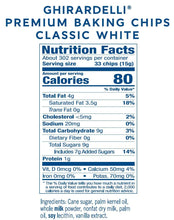 Ghirardelli Classic White Chips, 1000 count per lb, 10 lb
