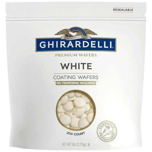 Ghirardelli Premium White Coating Wafers - 5 lb Bag
