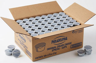 Kraft Philadelphia Original Cream Cheese Spread - Cup, 3/4 Ounce - 100 per case.