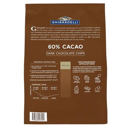 Ghirardelli 60% Cacao Bittersweet Chocolate Chips - 5 lb Bag - View 2