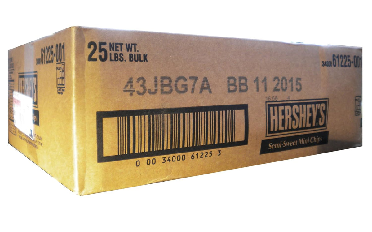 Hershey's Semi-Sweet Chocolate Mini Baking Chips - 25 lb