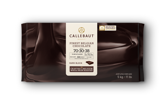 Callebaut 70-30-38 dark chocolate block 70.5%, 5 kg