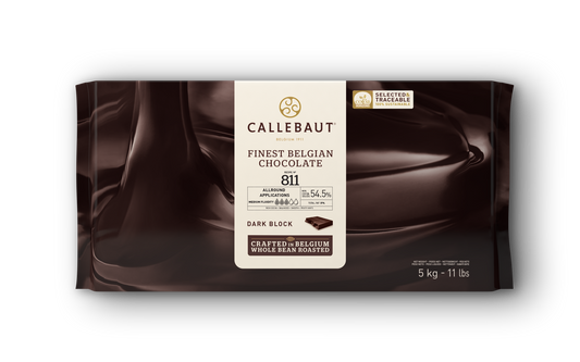 Callebaut 811 dark chocolate block 54.5%, 5 kg