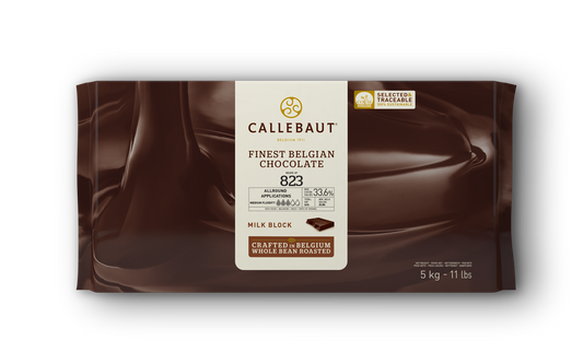 Callebaut 823 milk chocolate block 33.6%, 5 kg