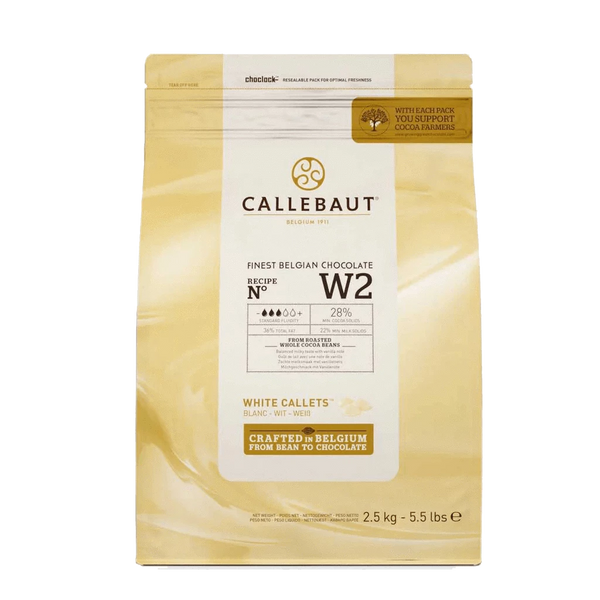 CALLEBAUT W2ホワイトチョコレート カレット2.5kg 取寄 夏季冷蔵