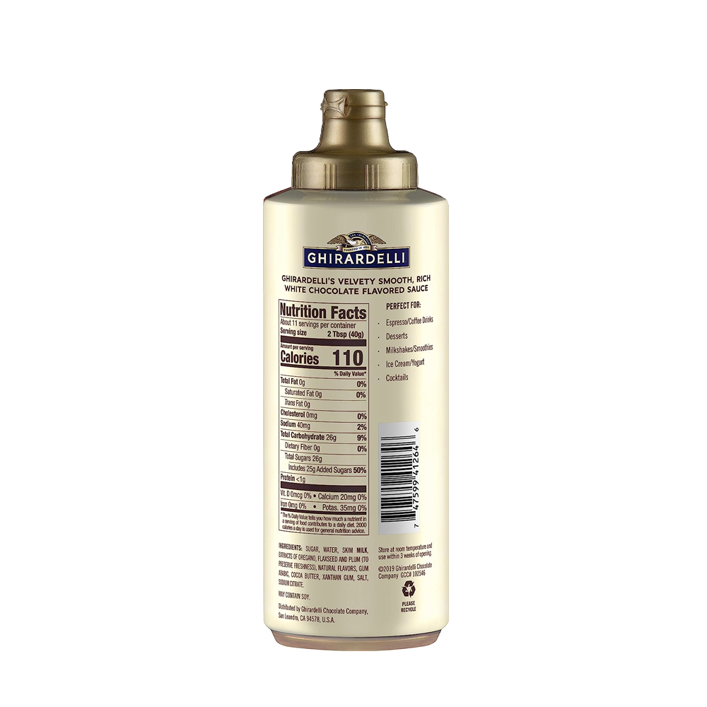 Ghirardelli White Chocolate Flavored Sauce - 16 oz (454 g) - View 2